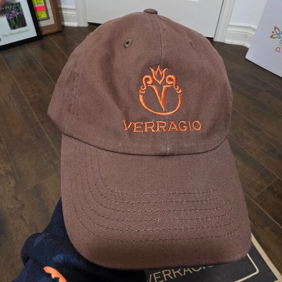Rare Verragio Jute Tote Bag and Ball Cap Bundle - Brown, Cream, and Orange - Picture 2 of 15